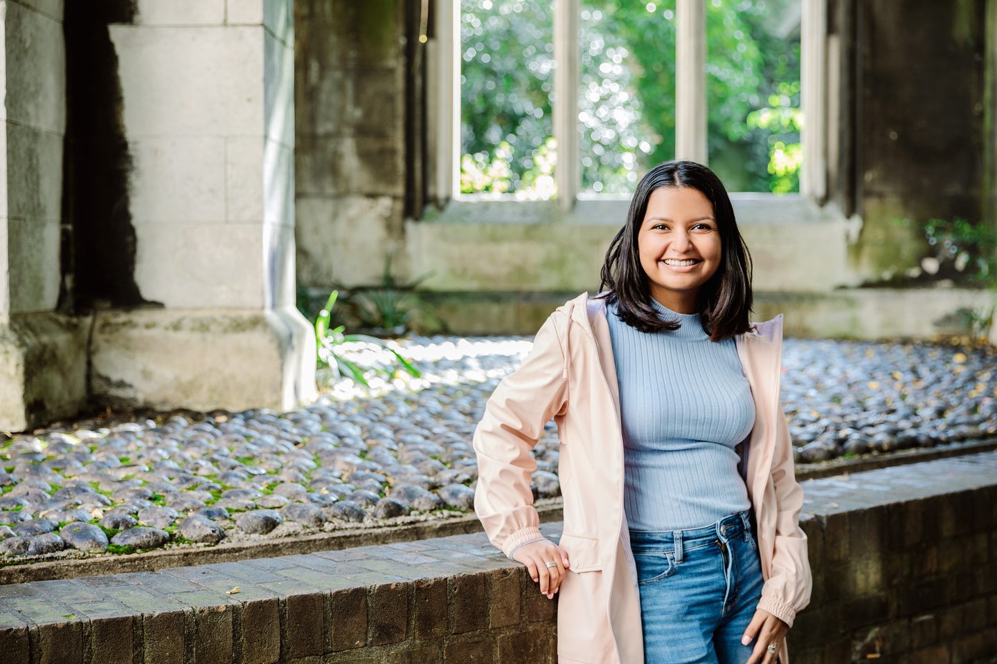 Student at St Dunstan in the East Church Garden