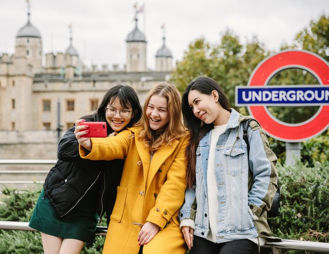A group of KICL students taking a selfie