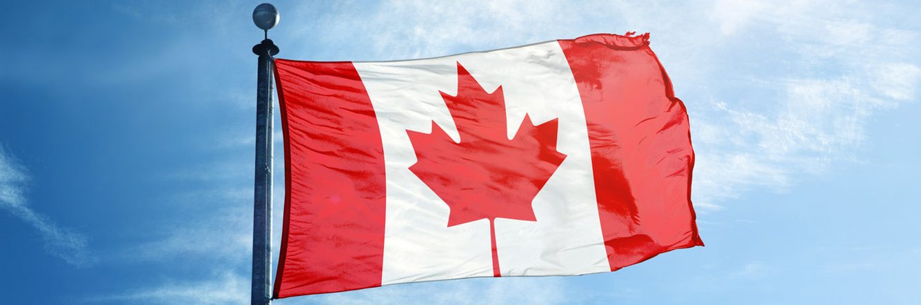 Canada's flag hoisted