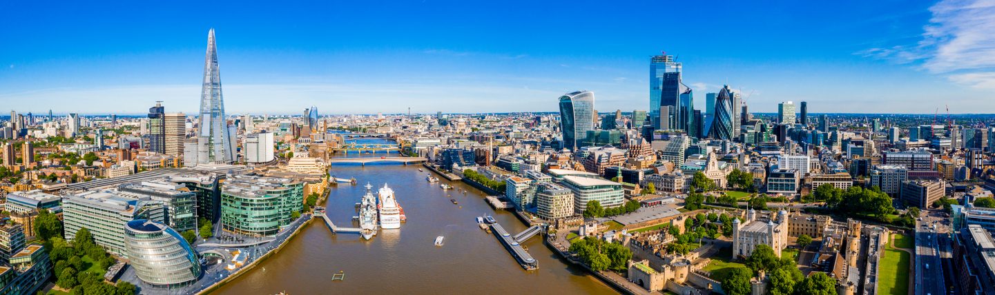 Aerial view of London