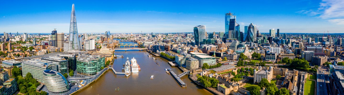 Aerial view of London