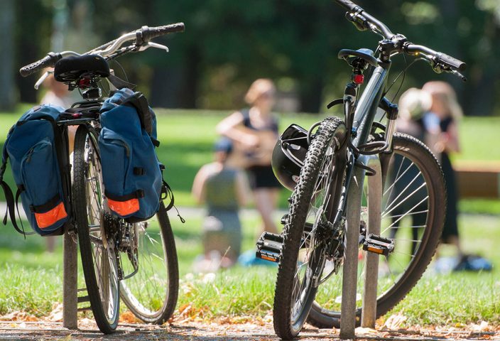 Bikes at the University of Victoria