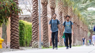 students walking in the campus