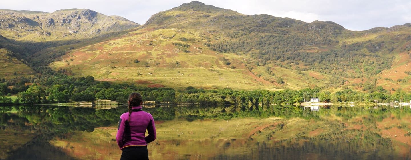 student camping by the Loch Lomond