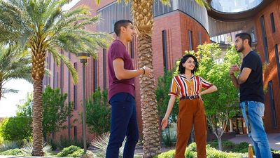 Students at ASU campus