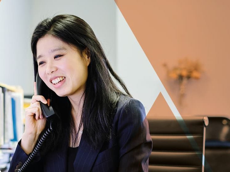 student talking on the phone