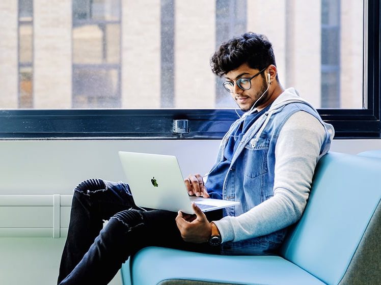Student studying