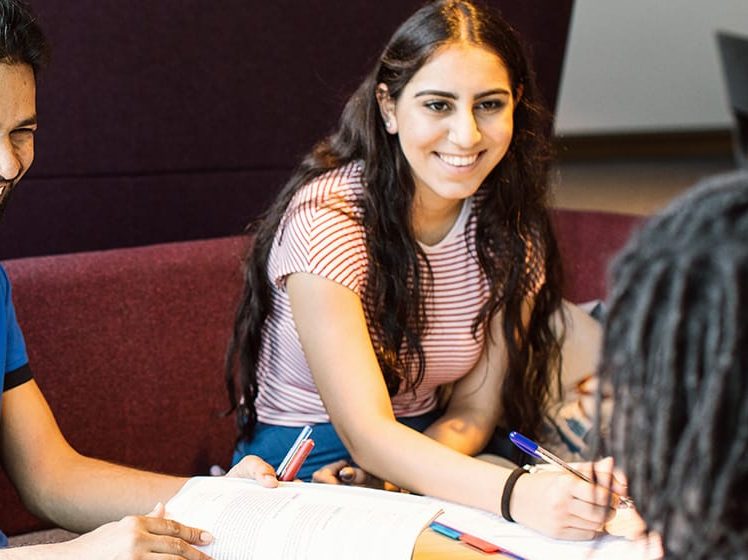 Students on a desk