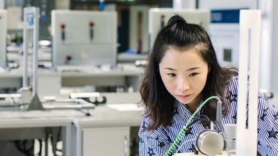 girl student in classroom