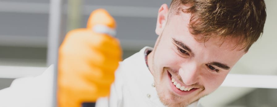 student in laboratory