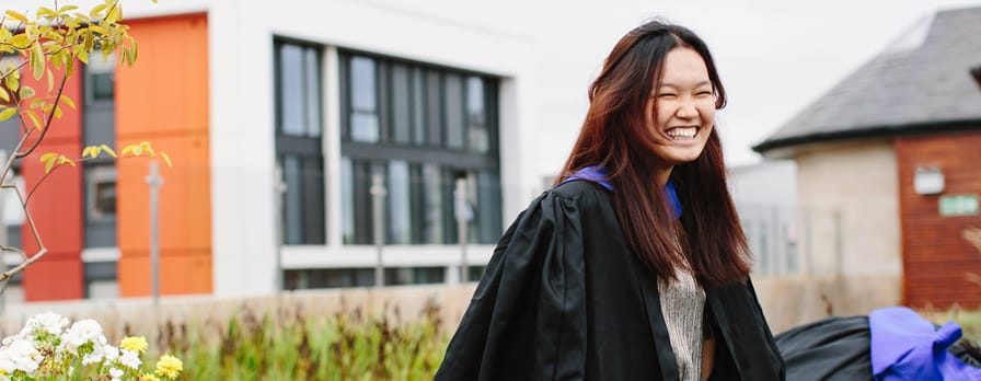 student on her graduation day