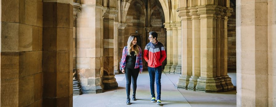 students walking in the campus