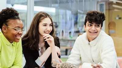 group of students chatting