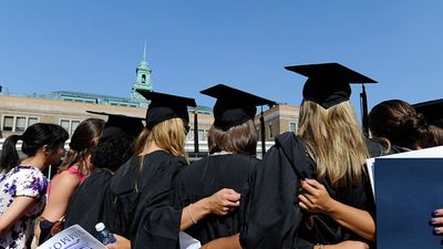 students celebrating their graduation