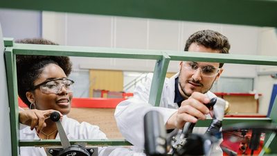 engineering students in classroom