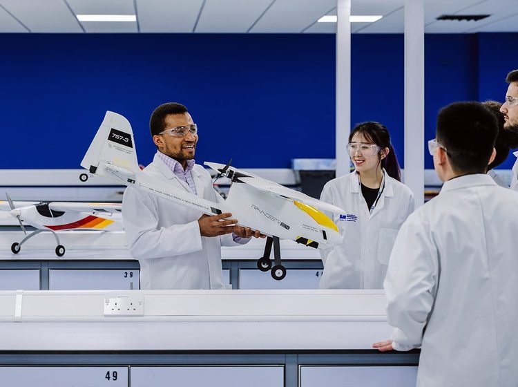 Group of people in a laboratory