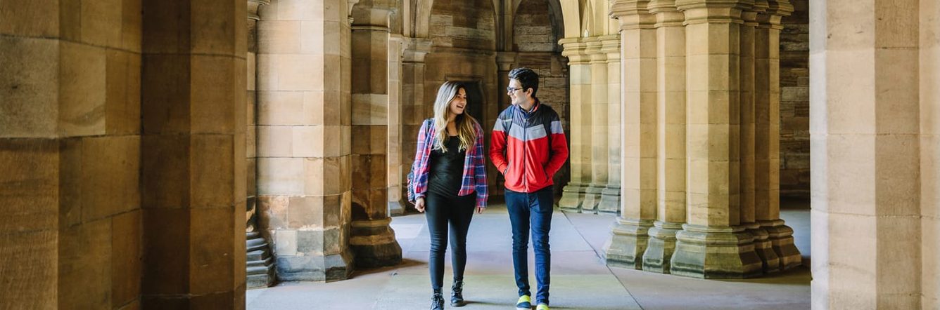 students walking in campus