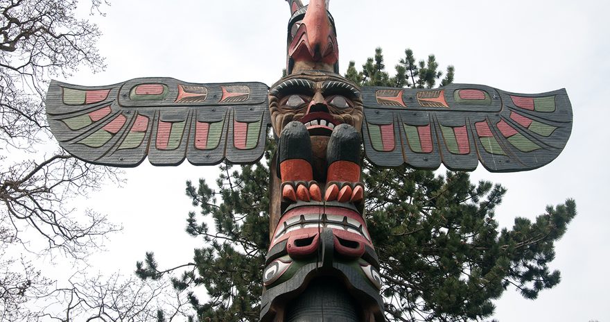 Totem Poles at the Thunderbird Park by the Royal British Columbia Museum