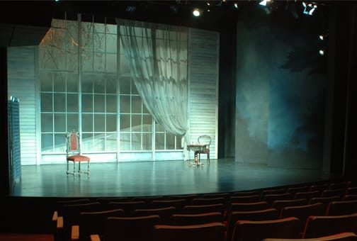 drama stage with chairs and audience area
