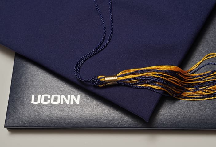 Uconn commencement Cap and tassel
