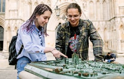 students at University of York campus