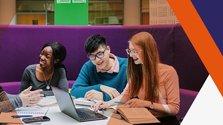 students studying in group