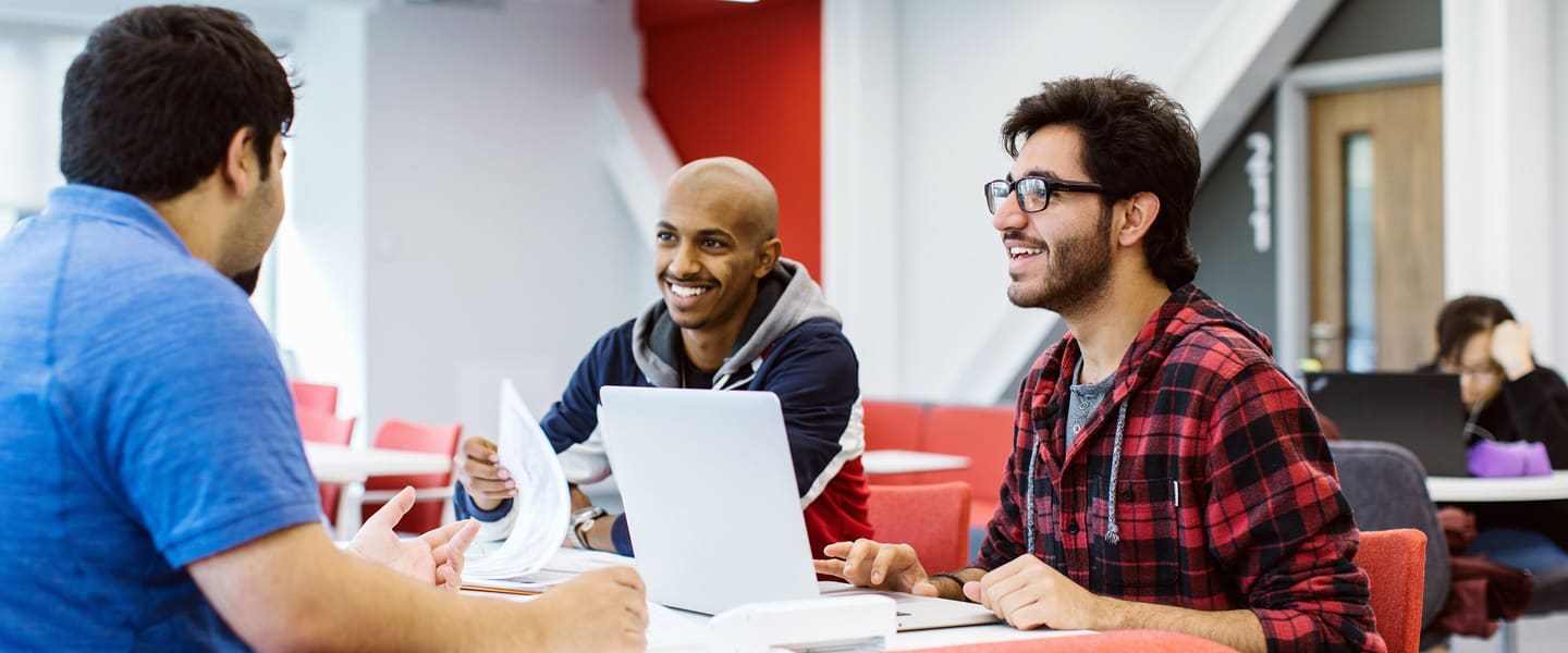 students studying in group