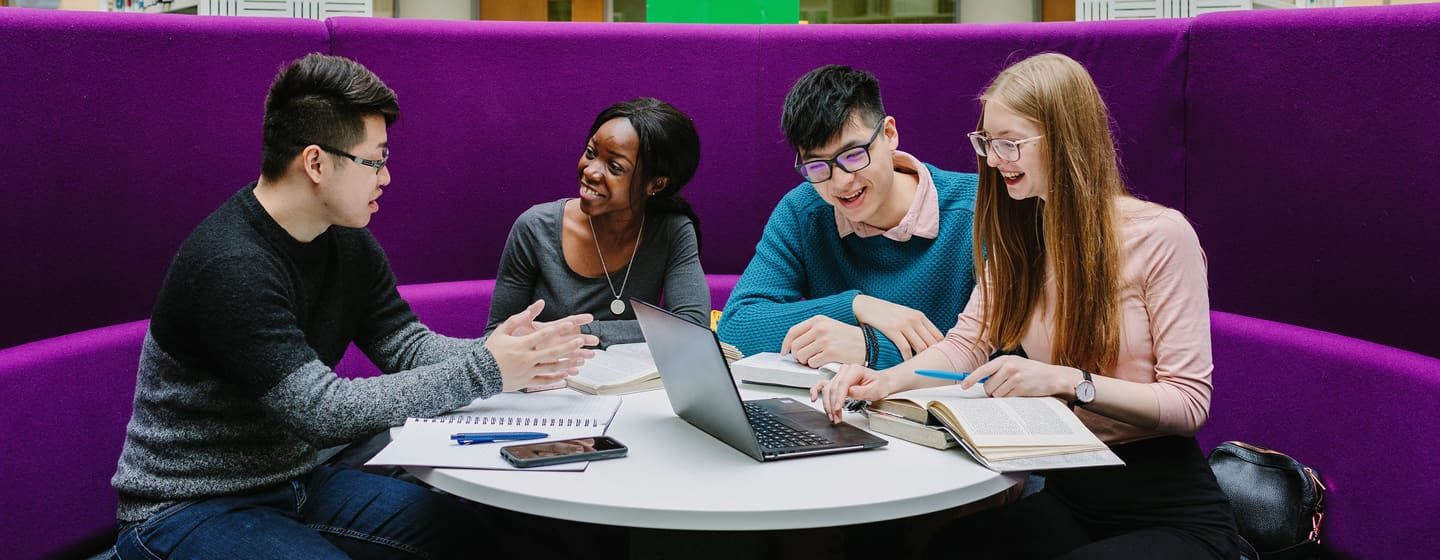 students studying in group