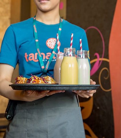 Nottingham Trent students enjoy a meal