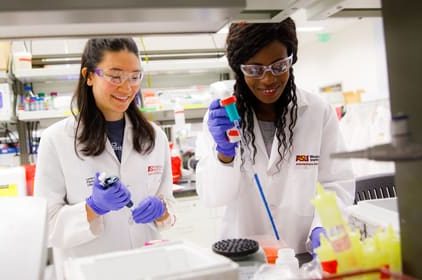students in laboratory
