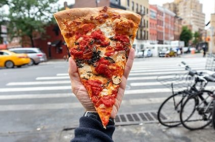 A slice of pizza in New York