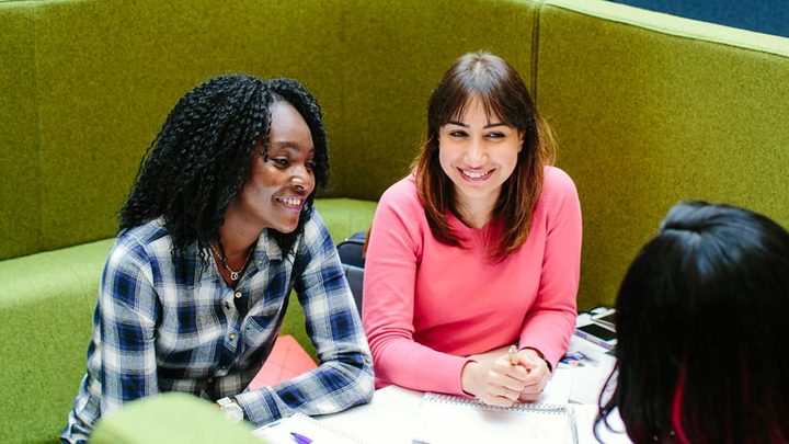 students studying in group