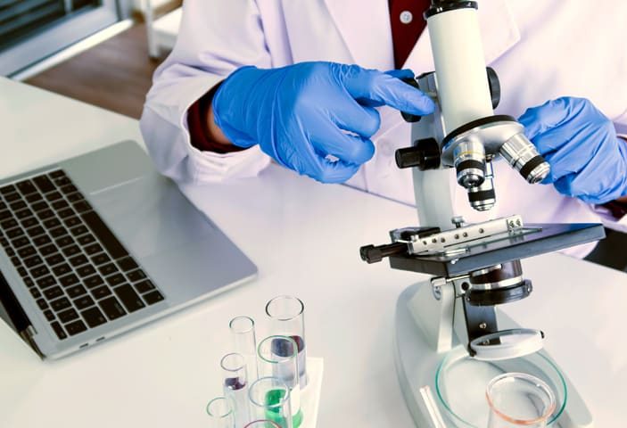 student in laboratory
