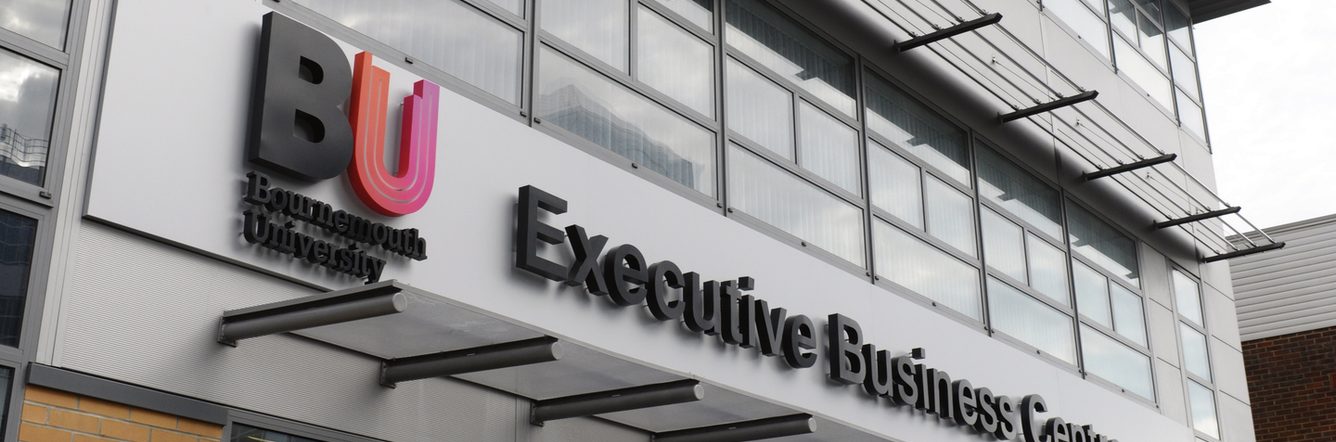 Entrance of Bournemouth University Executive Business Centre building