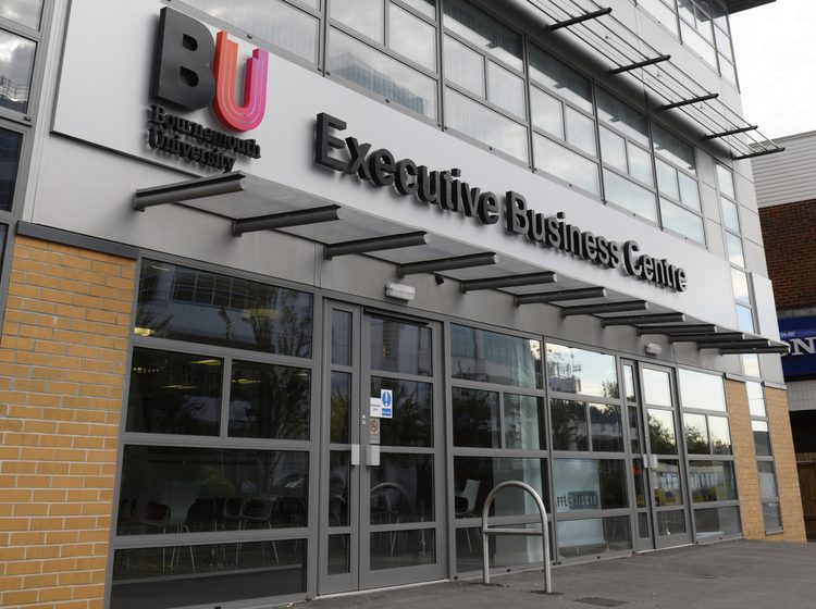 Entrance of Bournemouth University Executive Business Centre building