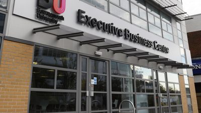 Entrance of Bournemouth University Executive Business Centre building