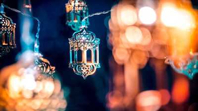 Close up of Ramadan and Eid decoration