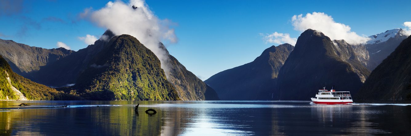 Panoramic view of mountains over the sea