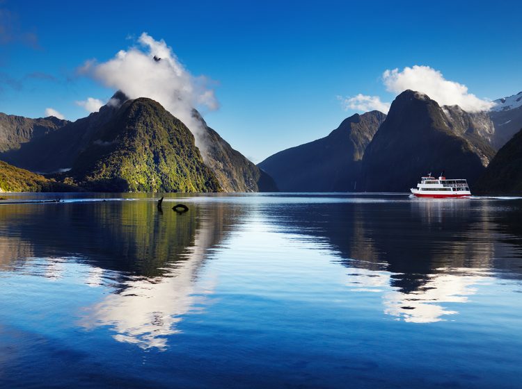 Panoramic view of mountains over the sea