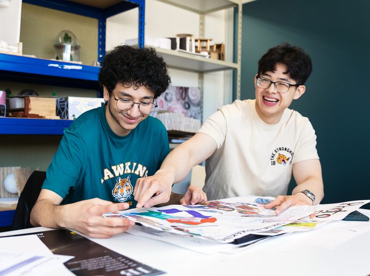 University of Brighton art students socialising