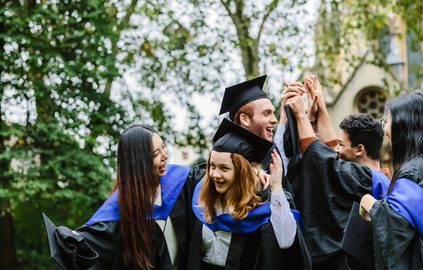 KIC London students celebrating their graduation