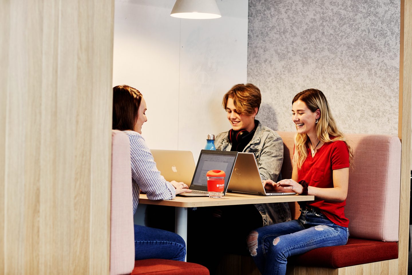 Murdoch university students socialising in campus