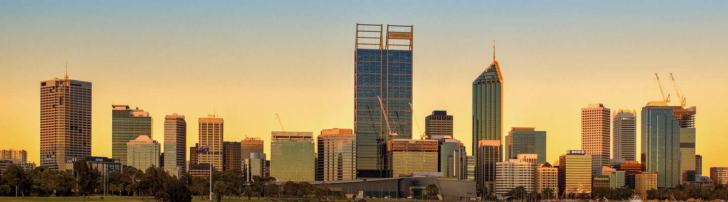 Skyline of Perth city, Australia