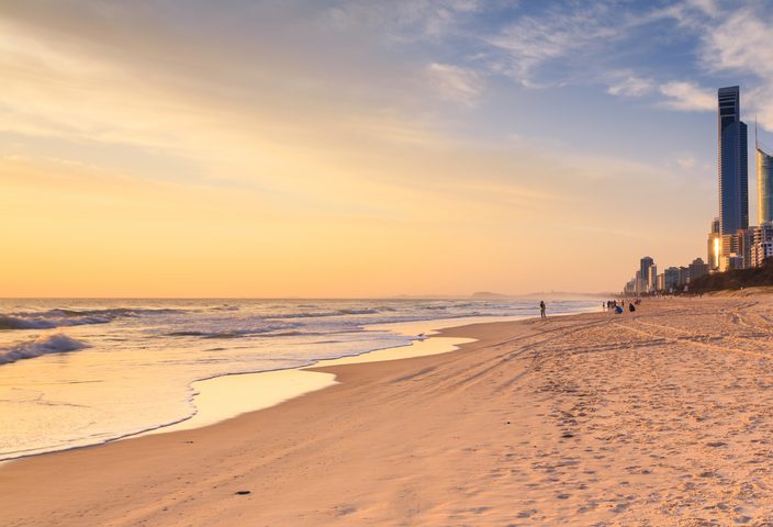 Calm sunset view from the beach