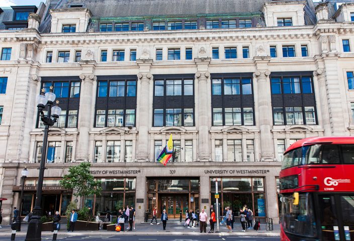 University of Westminster campus in Regent Street London