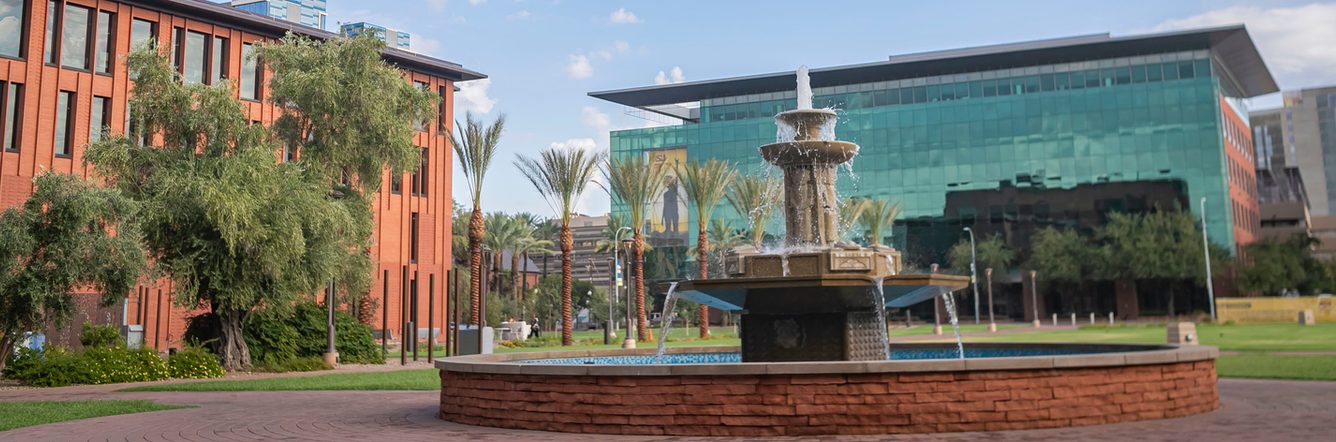 Fountain at Arizona State University Tempe campus