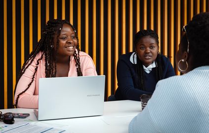 Nottingham Trent university students socialising