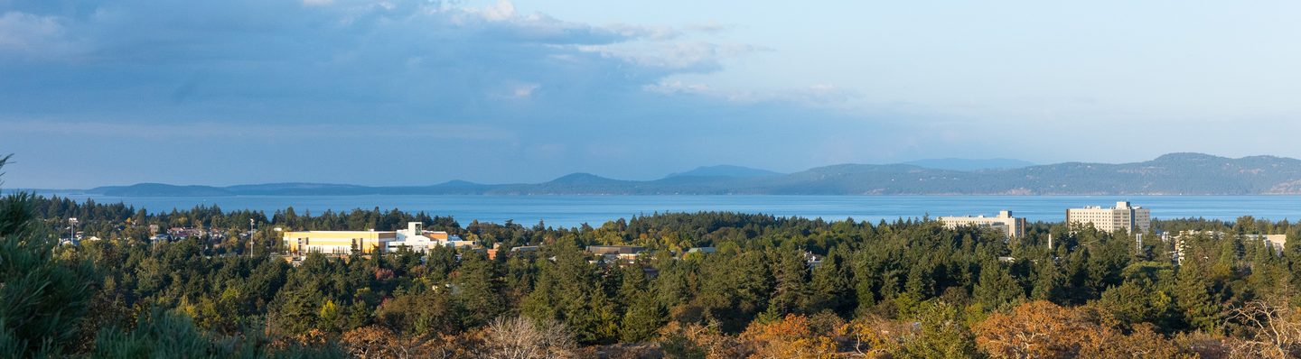 Landscape view of University of Victoria's surrounding area