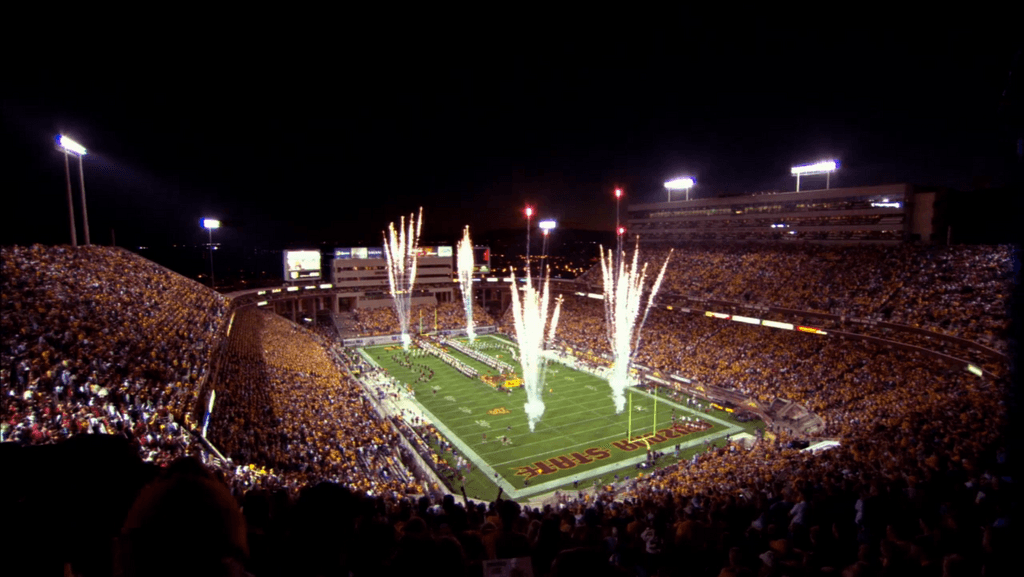 fireworks at ASU's football match