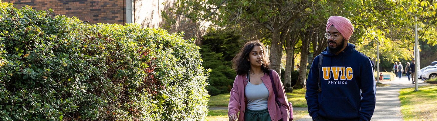 UVic students walking around